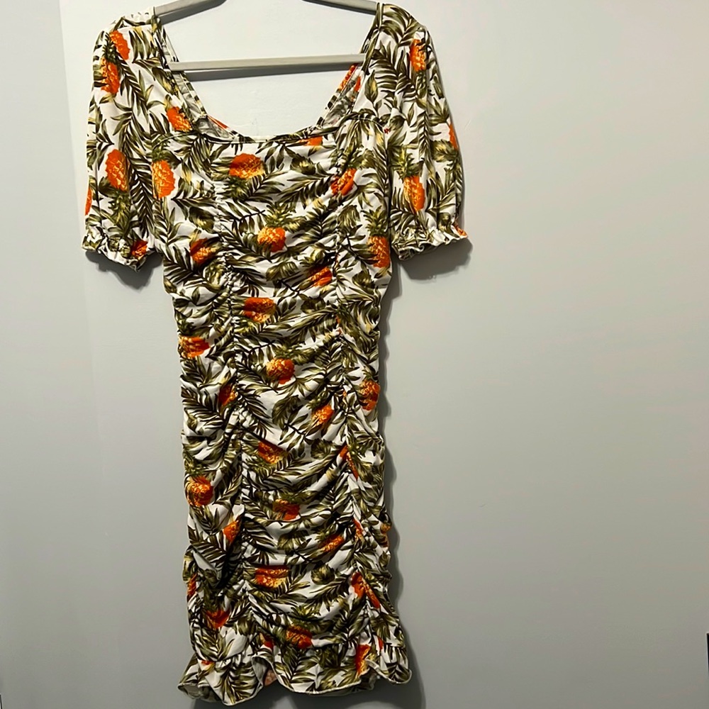 SHEIN | Women’s Body-Con Ruched Pineapple Dress